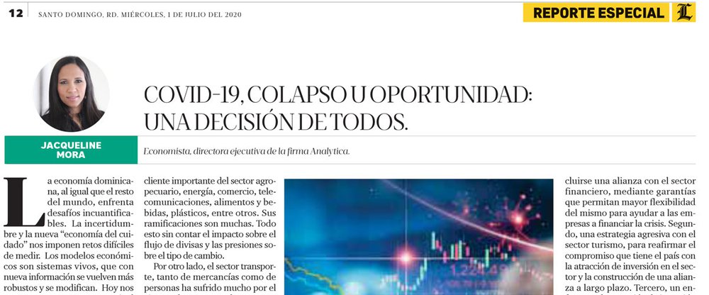 COVID-19, Colapso u oportunidad: una decisión de todos | Listín Diario